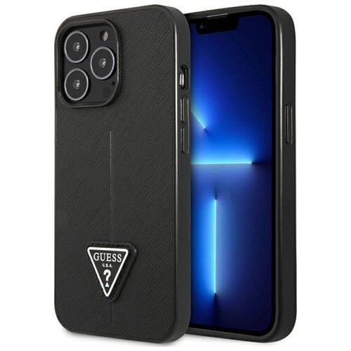 Etui GUESS Saffiano Triangle Logo do Apple iPhone 14 Pro Czarny