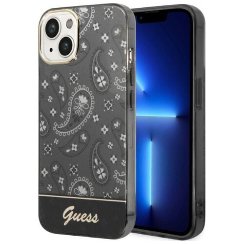 Etui GUESS Bandana Paisley do Apple iPhone 14 Plus Czarny