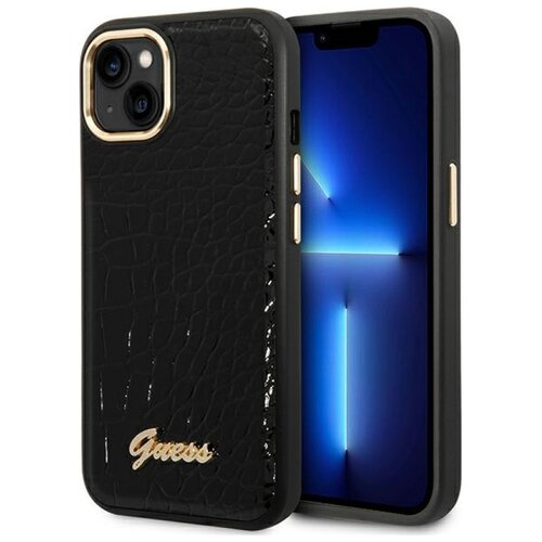 Etui GUESS Croco Collection do Apple iPhone 14 Plus Czarny