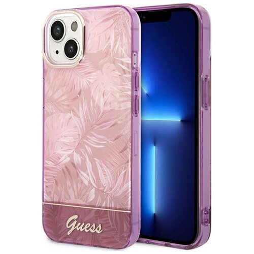 Etui GUESS Jungle Collection do Apple iPhone 14 Plus Różowy