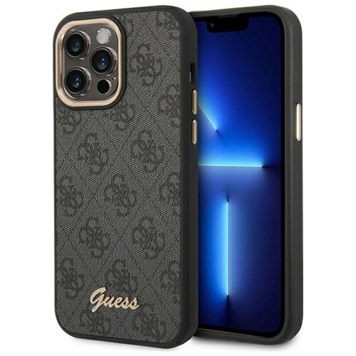 Etui GUESS 4G Vintage Gold Logo do Apple iPhone 14 Pro Max Czarny