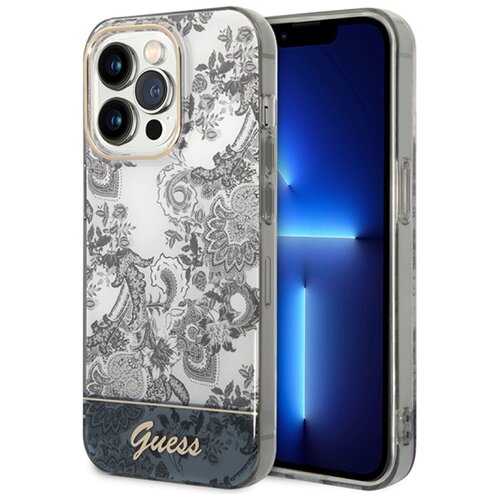 Etui GUESS Porcelain Collection do Apple iPhone 14 Pro Max Szary