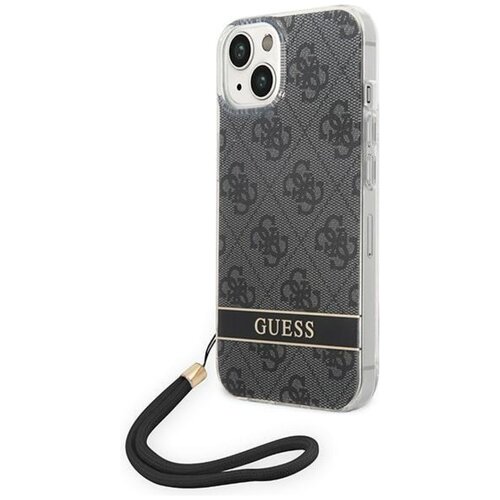 Etui GUESS 4G Print Strap do Apple iPhone 14 Plus Czarny