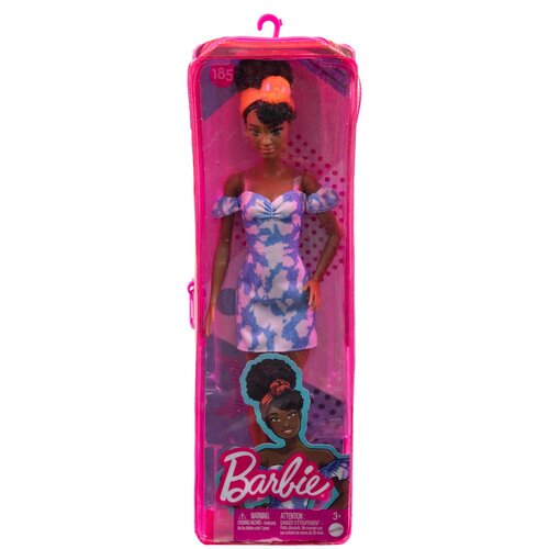 Lalka Barbie Fashionistas Wybielana Niebieska sukienka HBV17