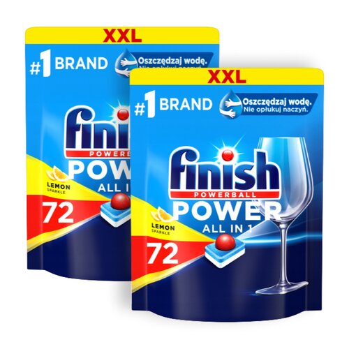 Tabletki do zmywarek FINISH Power All in 1 Lemon - 144 szt.