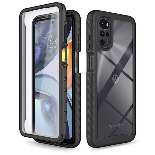 Etui TECH-PROTECT Defense360 do Motorola Moto G22/E32/E32S Przezroczysto-czarny