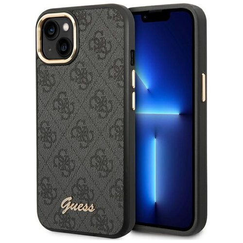 Etui GUESS 4G Vintage Gold Logo do Apple iPhone 14 Czarny