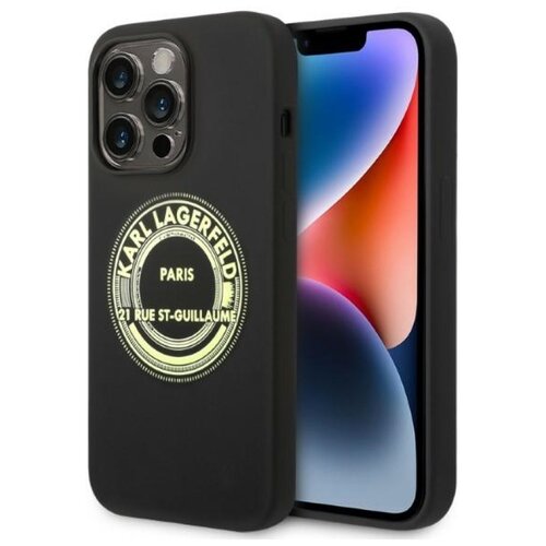 Etui KARL LAGERFELD Silicone RSG do Apple iPhone 14 Pro Czarny
