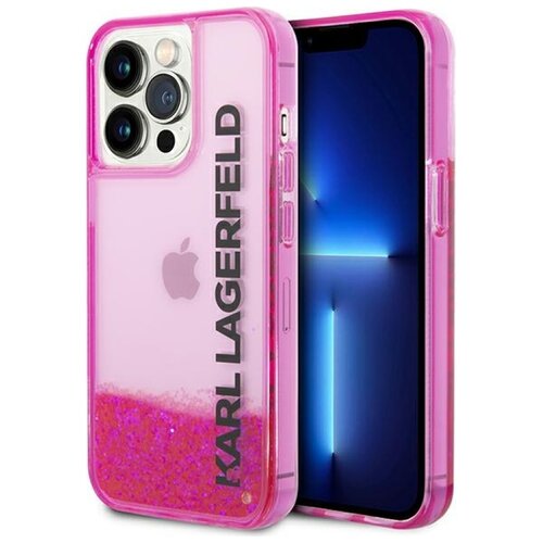 Etui KARL LAGERFELD Liquid Glitter Elong do Apple iPhone 14 Pro Max Różowy