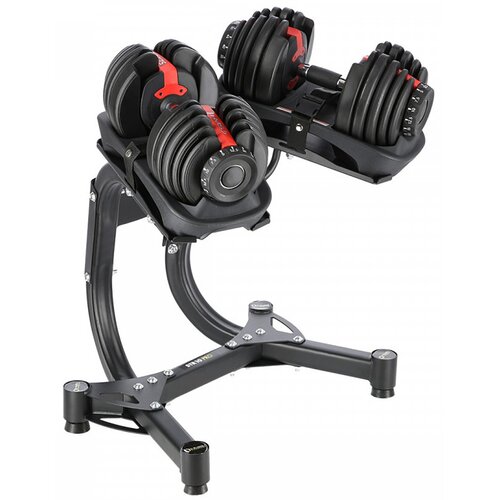 Zestaw hantli HMS SR52 (2 x 23.8 kg) + stojak STR10 Pro