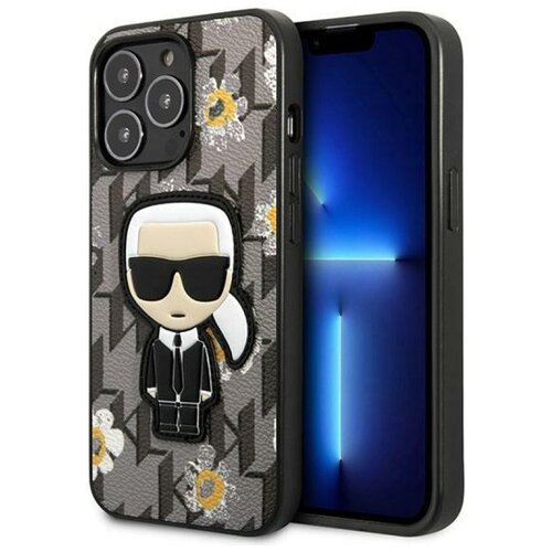 Etui KARL LAGERFELD Flower Ikonik Karl do Apple iPhone 13 Pro Szary