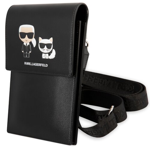 Etui KARL LAGERFELD Embossed Ikonik Karl & Choupette Czarny