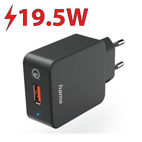 Ładowarka sieciowa HAMA 201641 19.5W Czarny
