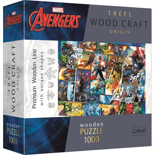 Puzzle TREFL Wood Craft Komiksowe Uniwersum Marvela 20165 (1000 elementów)
