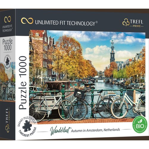 Puzzle TREFL Prime Unlimited Fit Technology Wanderlust Autumn In Amsterdam Netherlands 10702 (1000 elementów)
