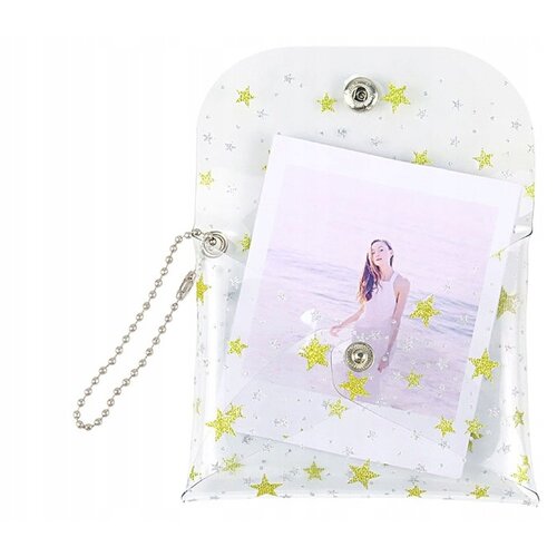 Pokrowiec LOVEINSTANT do zdjęć Instax 9 x 7.5 cm Złote gwiazdki