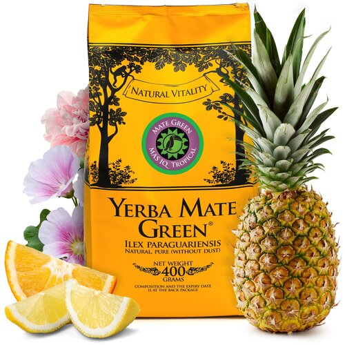 Yerba Mate MATE GREEN Mas IQ Tropical 400 g