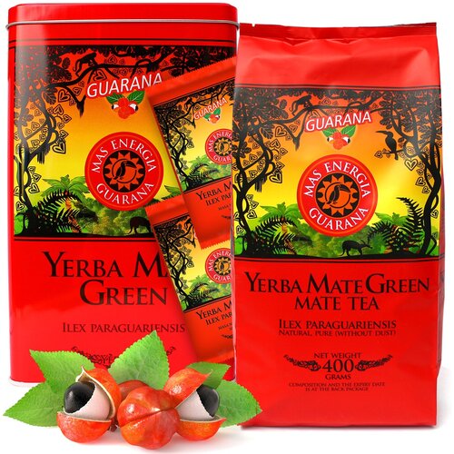 Yerba Mate MATE GREEN Mas Energia Guarana 400 g + 2 x 50 g GRATIS