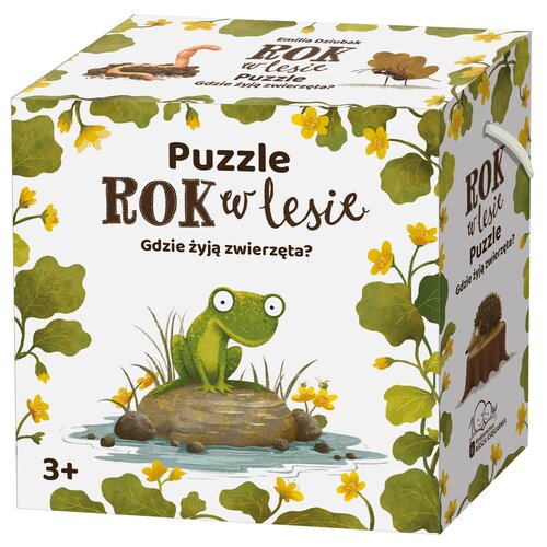 Puzzle NASZA KSIĘGARNIA Rok w lesie Gdzie żyją zwierzęta? (20 elementów)