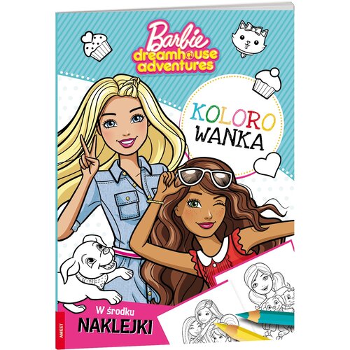 Kolorowanka dla dzieci Barbie Dreamhouse Adventures z naklejkami KOLX-1201