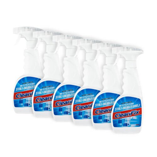 Płyn do czyszczenia stali nierdzewnej CLEANFIX 6 x 500 ml