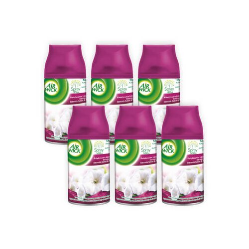 6 x Wkład do odświeżacza powietrza AIR WICK Freshmatic Księżycowa Lilia Otulona Satyną
