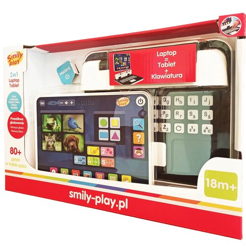 Zabawka laptop edukacyjny SMILY PLAY 2w1 + Tablet SP83680