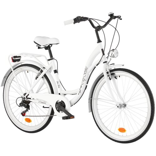 Rower miejski DAWSTAR Citybike S7B 26 cali damski Biały
