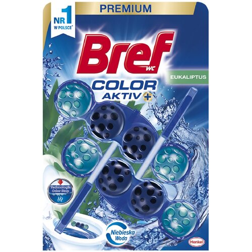 Kostka do WC BREF Color Aktiv Eukaliptus 2x50g