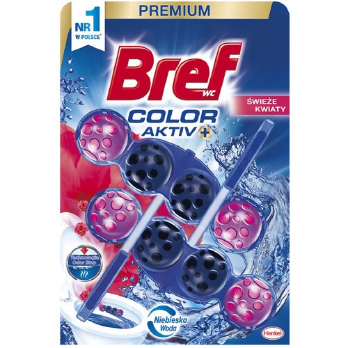 Kostka do WC BREF Color Aktiv Świeże kwiaty 2x50g