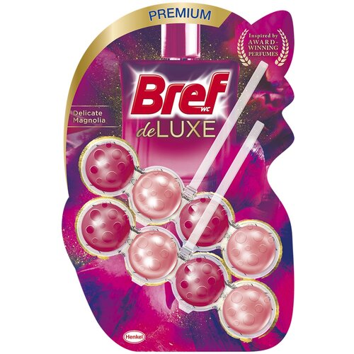 Kostka do WC BREF Deluxe Delikatna Magnolia 2x50g