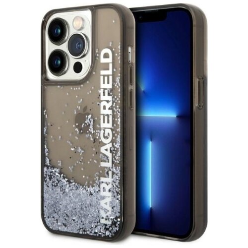 Etui KARL LAGERFELD Liquid Glitter Elong do Apple iPhone 14 Pro Czarny