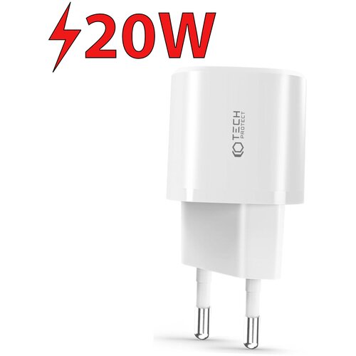 Ładowarka sieciowa TECH-PROTECT C20W Mini PD20W/QC3.0 Biały