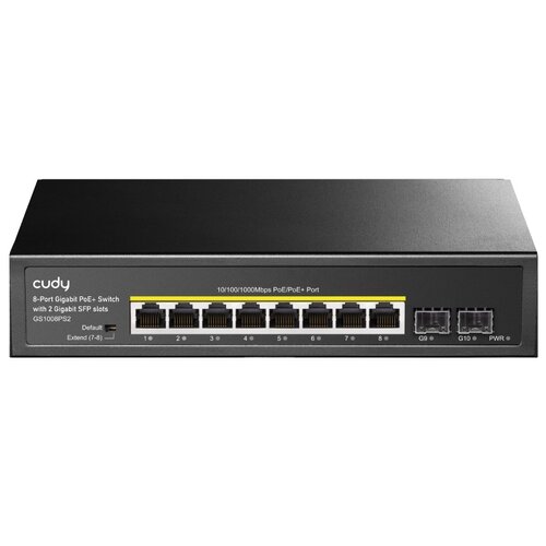 Switch CUDY GS1008PS2 Gigabit Ethernet, 10 portów, Funkcja PoE