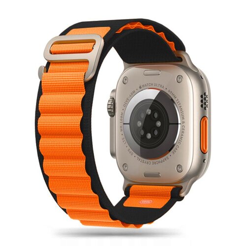 Pasek TECH-PROTECT Nylon Pro do Apple Watch 6/7/8/9/10/SE/Ultra 1/2 (44/45/46/49mm) Czarno-pomarańczowy