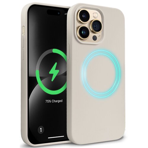 Etui CRONG Color Cover Magnetic MagSafe do Apple iPhone 14 Pro Kamienny beż