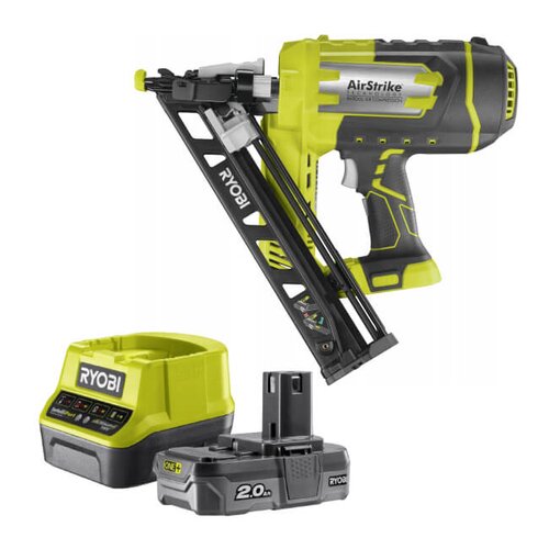 Gwoździarka RYOBI R15GN18-0 Airstrike 15G + Akumulator RYOBI ONE+ RC18120-120 2Ah 18V + ładowarka