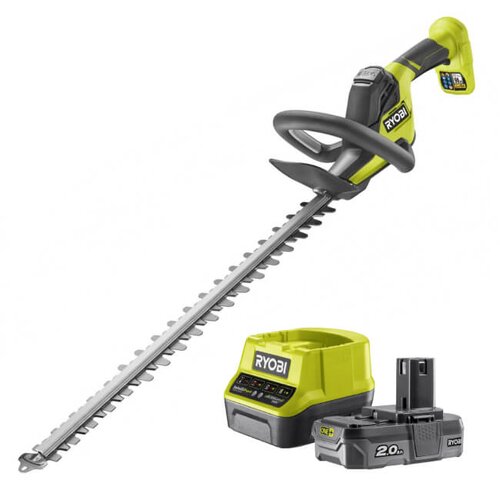Nożyce do żywopłotu RYOBI RY18HT55A-0 akumulatorowe + Akumulator RYOBI ONE+ RC18120-120 2Ah 18V + ładowarka