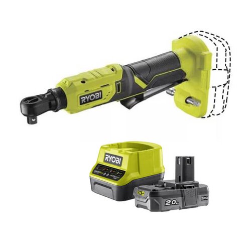 Klucz RYOBI R18RW2-0 + Akumulator RYOBI ONE+ RC18120-120 2Ah 18V + ładowarka
