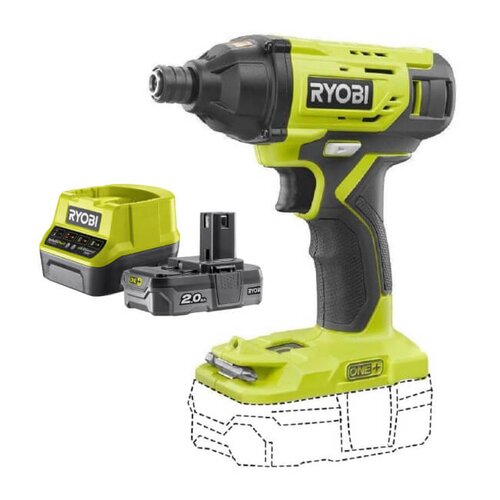Zakrętarka udarowa RYOBI R18ID2-0 + Akumulator RYOBI ONE+ RC18120-120 2Ah 18V + ładowarka