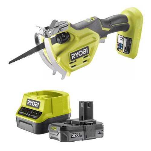 Pilarka do gałęzii RYOBI RY18PSA-0 + Akumulator RYOBI ONE+ RC18120-120 2Ah 18V + ładowarka