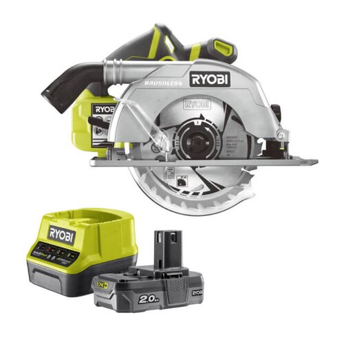 Pilarka tarczowa RYOBI R18CS7-0 + Akumulator RYOBI ONE+ RC18120-120 2Ah 18V + ładowarka