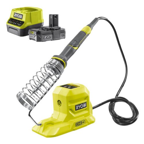 Lutownica RYOBI R18SOI-0 + Akumulator RYOBI ONE+ RC18120-120 2Ah 18V + ładowarka