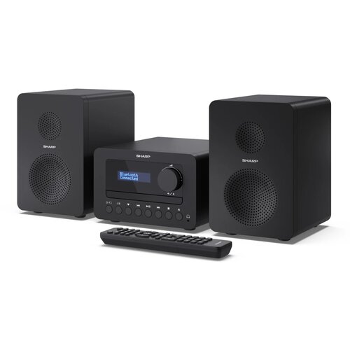 Wieża SHARP XL-B520D BK Czarna, Odtw.CD/-R/-RW/MP3, BT, Tuner FM/DAB+, wejście AUX, Wbudowany Equalizer
