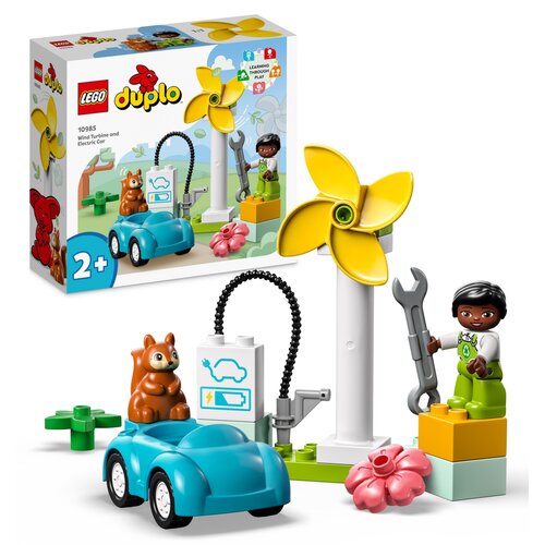 LEGO 10985 DUPLO Turbina wiatrowa i samochód elektryczny