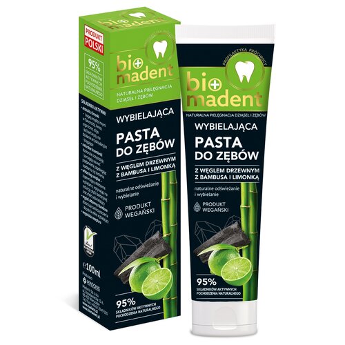 Pasta do zębów BIO MADENT z węglem drzewnym bambusowym i limonką 100 ml