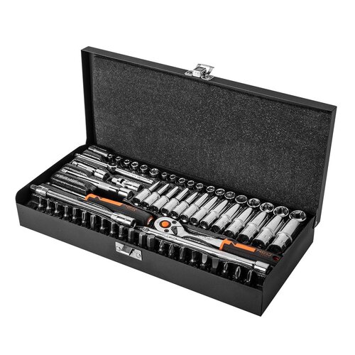 Zestaw kluczy nasadowych NEO TOOLS 10-008 1/4 cala (63 elementy)