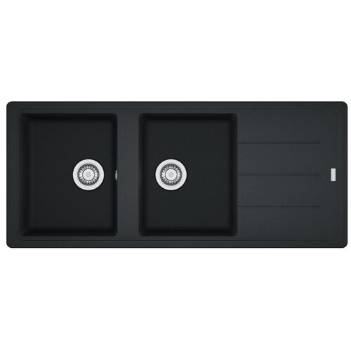 Zlewozmywak dwukomorowy z ociekaczem FRANKE Basis BFG 621-116 114.0676.263 Onyx 50x116