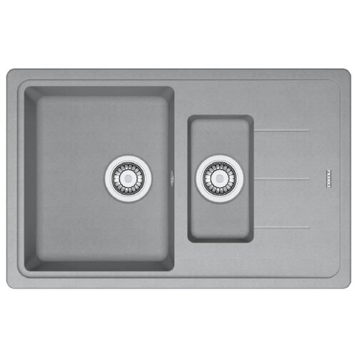 Zlewozmywak półtorakomorowy z ociekaczem FRANKE Basis BFG 651-78 114.0676.281 Kamienny Szary 50x78