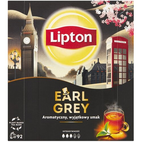 Herbata LIPTON Earl Grey Czarna (92 sztuki)